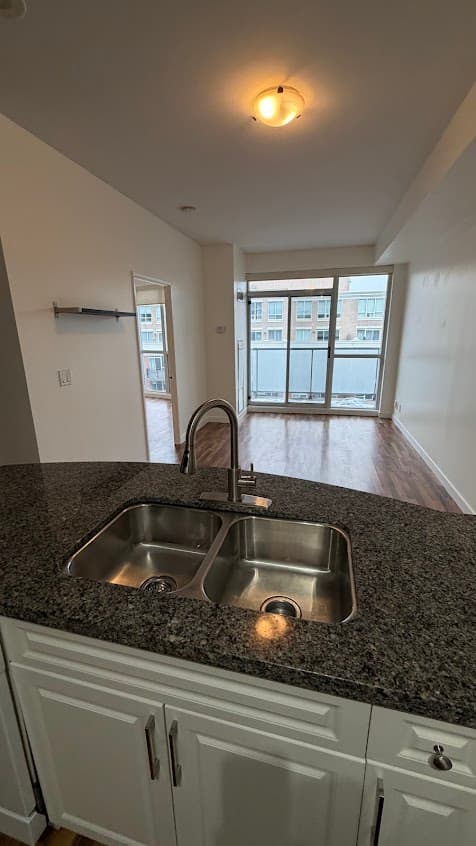Clean bathroom with sparkling fixtures